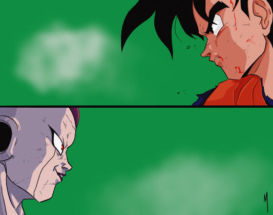 Goku vs Frieza Face Off 11x14 Art Print